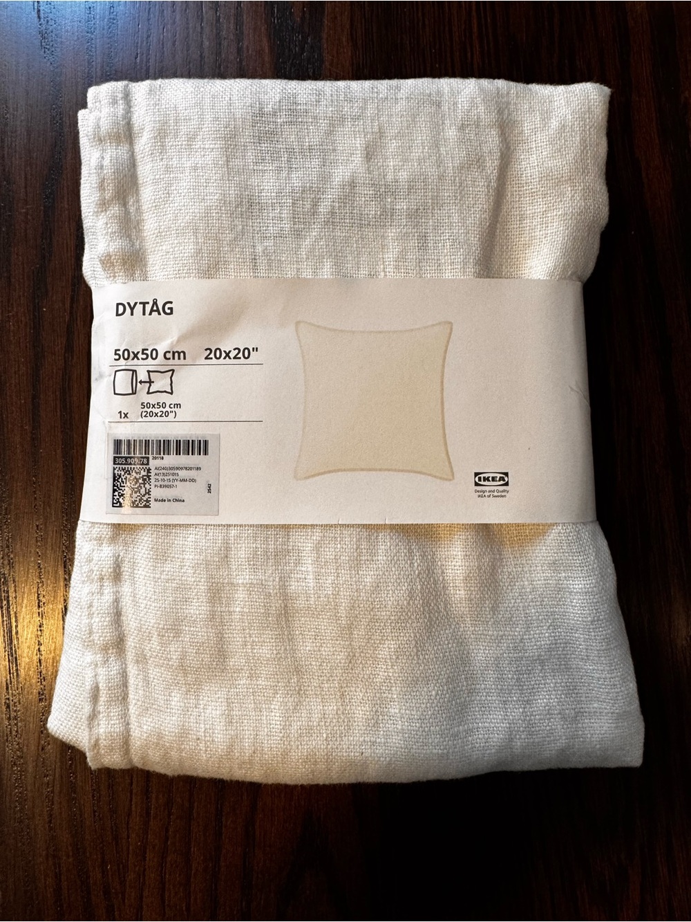 IKEA White Linen 20”x20” Pillow Cover